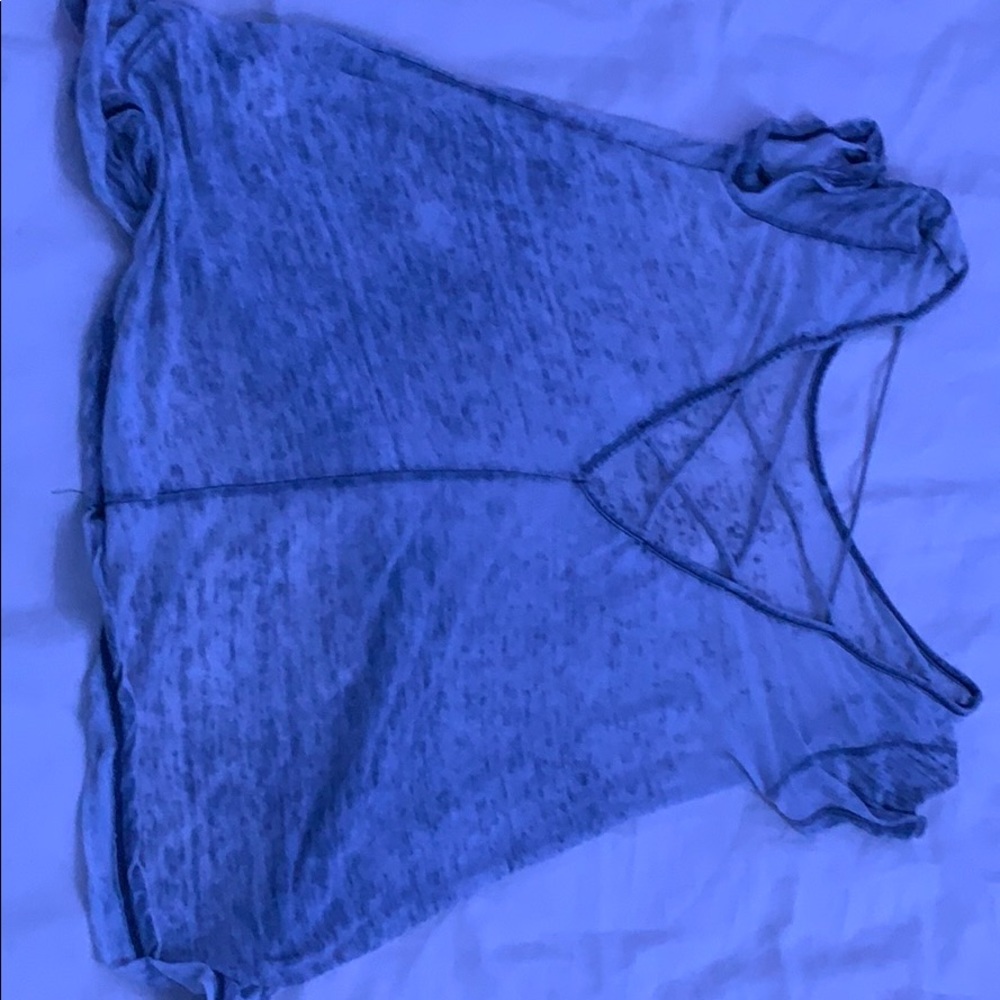 Woman Grey polyester and cotton top Size S
